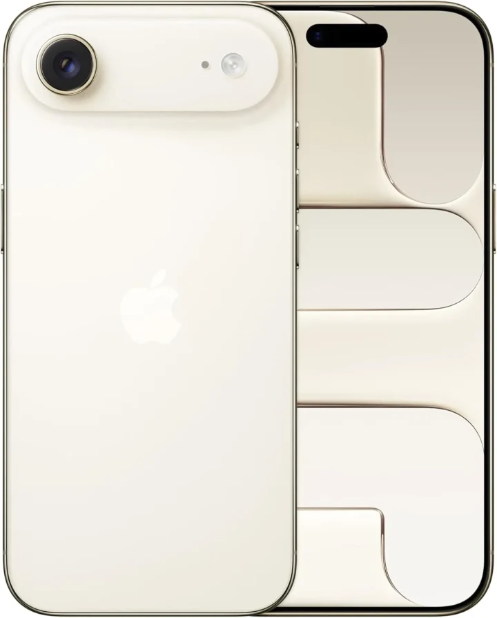 Uçuk Altın Rengi iPhone Air’in arka ve ön yüzü