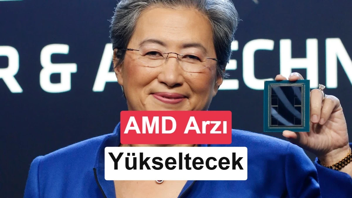 AMD CEO’su Lisa Su, bir çip tutarken görülüyor