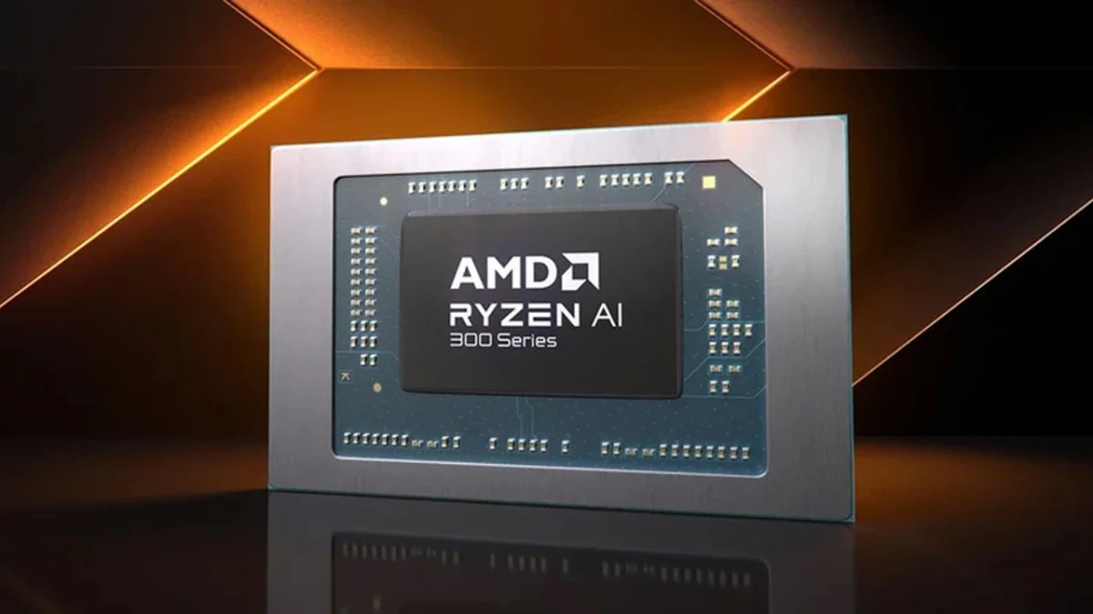 AMD Ryzen AI 300 Series işlemcisinin tanıtım görseli