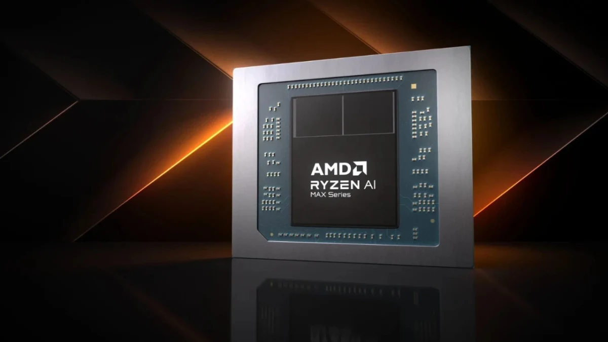 AMD Ryzen AI Max serisi işlemciyi gösteren ürün görseli