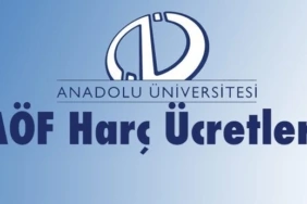 Anadolu Üniversitesi AÖF harç ücretleri başlıklı mavi tonlarda görsel
