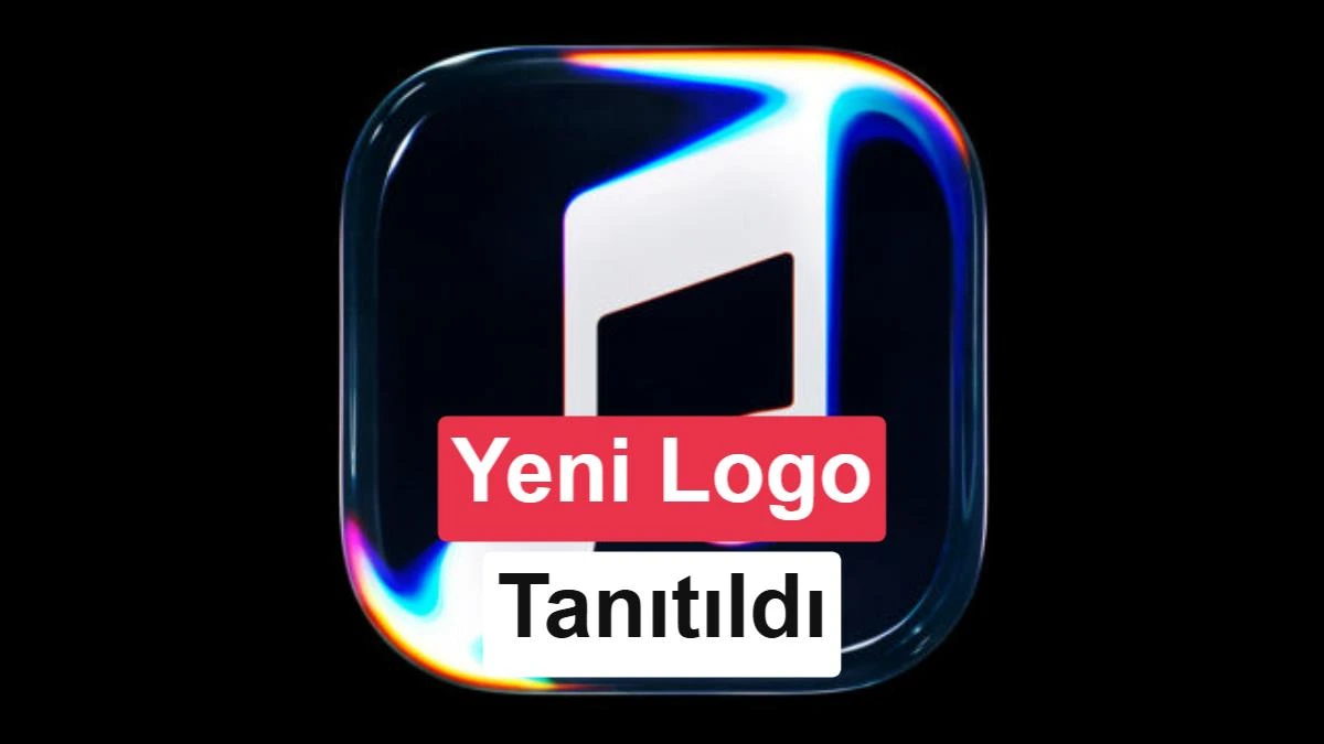 Apple Music uygulama simgesi ve yeni logo tanıtımını gösteren görsel