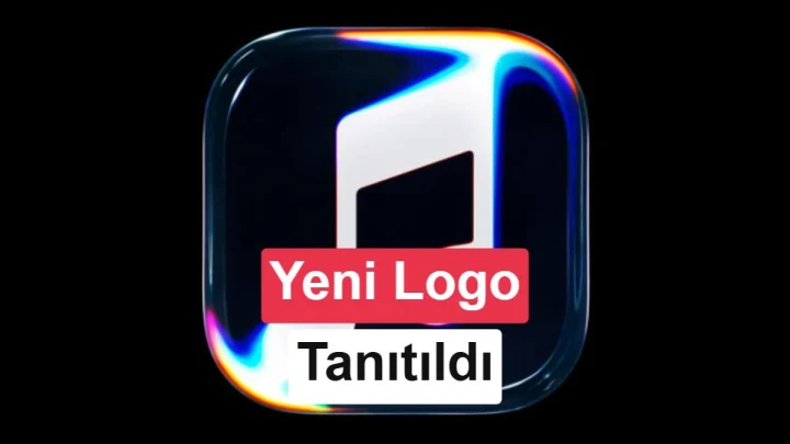 Apple Music uygulama simgesi ve yeni logo tanıtımını gösteren görsel