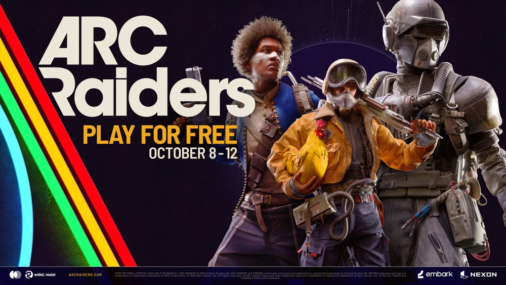 ARC Raiders için 8-12 Ekim tarihlerini duyuran ücretsiz oynama etkinliği görseli