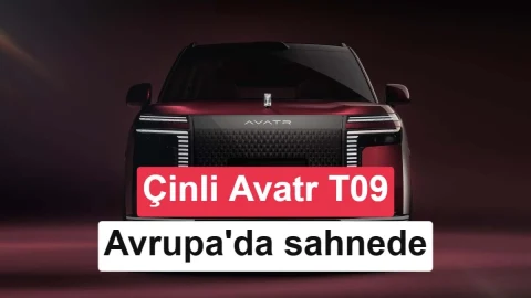 Avatr T09 konsept SUV’un önden görünümü; görsel üzerinde Avrupa’da sahneye çıktığı yazıyor