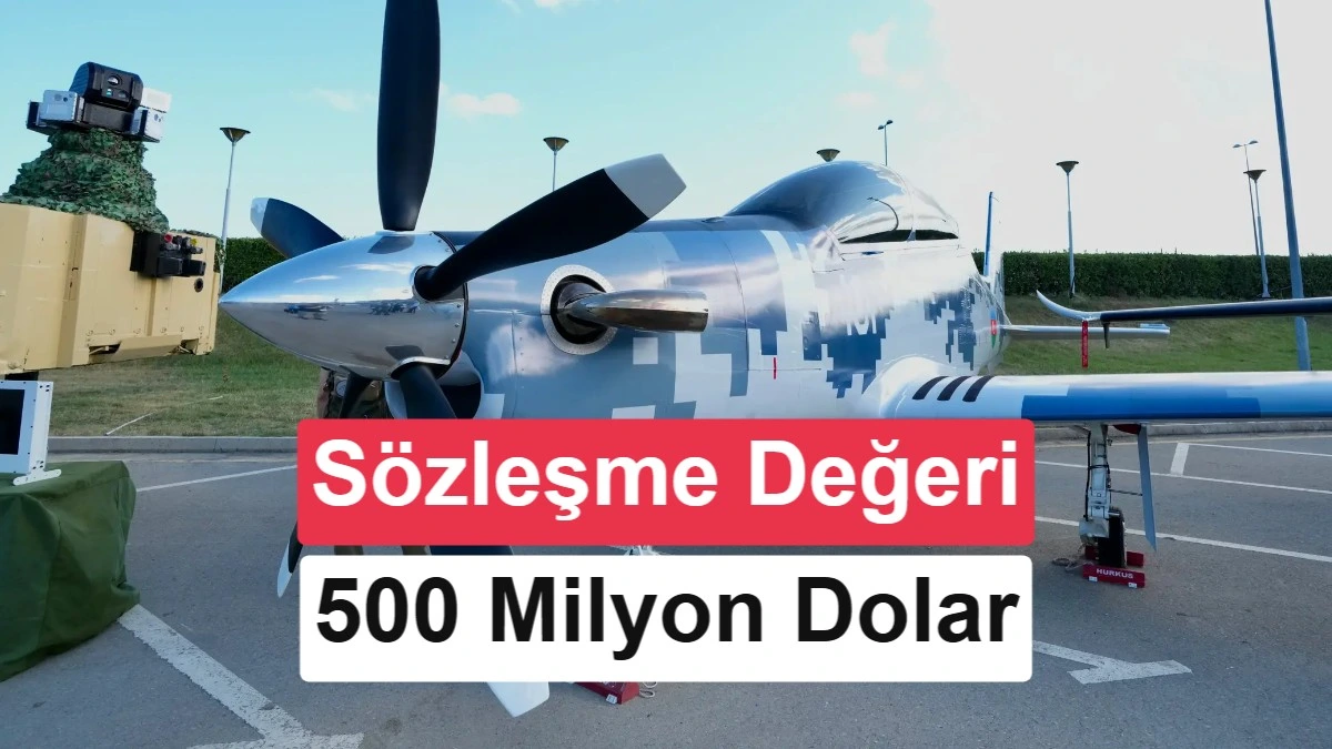 ADEX 2026’da Türkiye ile Azerbaycan arasında imzalanan savunma anlaşmalarını konu alan HÜRKUŞ-II uçağı görseli