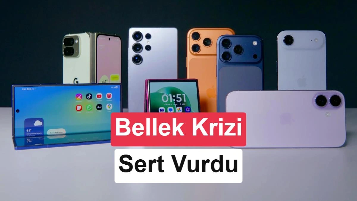 Bellek krizi başlığı önünde farklı akıllı telefon modelleri