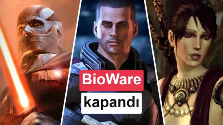 Star Wars, Mass Effect ve Dragon Age oyunlarından karakterlerin yer aldığı BioWare görseli