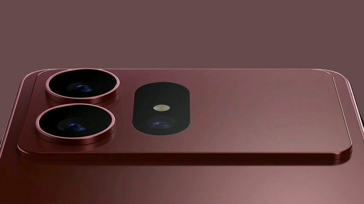 Bordo renkli telefonun arka yüzü ve kamera düzeni
