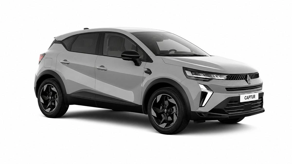 Beyaz fonda gri Renault Captur