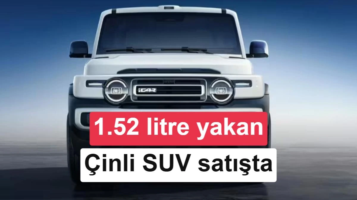 Önden görünen beyaz Chery iCar V25 SUV