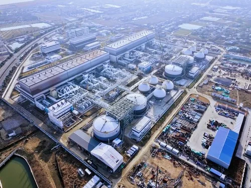 Jiangsu’daki basınçlı hava enerji depolama tesisinin havadan görünümü