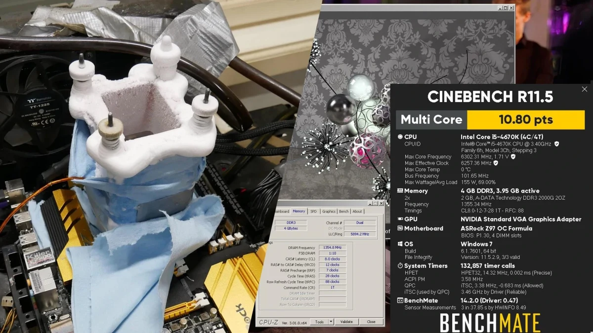 Sıvı nitrojenle soğutulan hız aşırtma sistemi ve Cinebench R11.5’te 10,80 puan sonucu