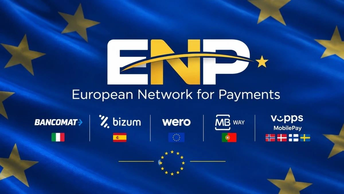 European Network for Payments (ENP) logosu ve kurucu ödeme kuruluşlarının logoları