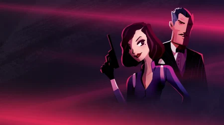 Agent A: A Puzzle in Disguise oyunundan iki karakterin yer aldığı çizim