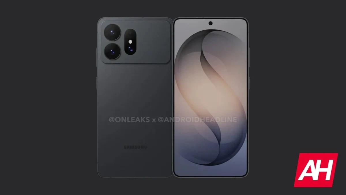 Galaxy S27 serisine ait olduğu belirtilen telefon tasarımını gösteren görsel