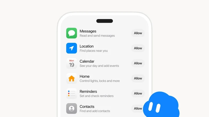Grok Bot’un telefon uygulamalarına erişim izinlerini gösteren mobil ekran