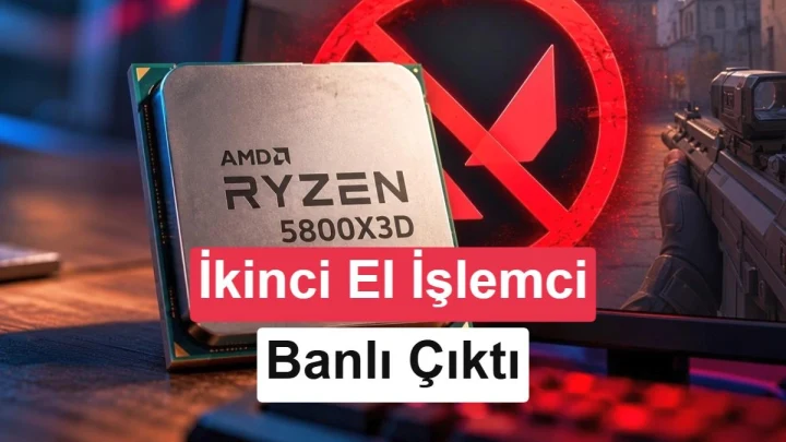 AMD Ryzen 7 5800X3D işlemcisi ve Valorant oyununa ait görsel