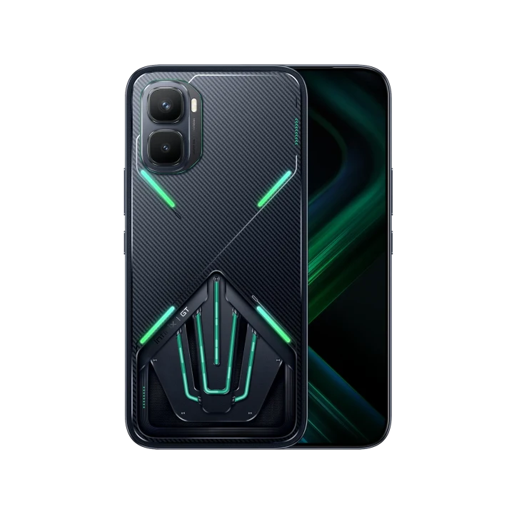 Infinix GT 50 Pro telefonun ön ve arka yüzü