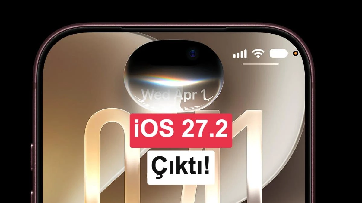 iOS 27.2 güncelleme simgesi ve iPhone görseli