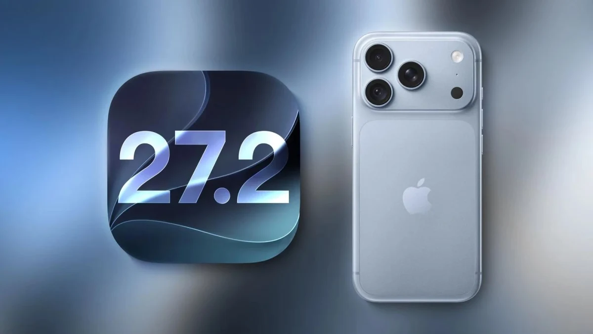 iOS 27.2 simgesi ve iPhone görseli