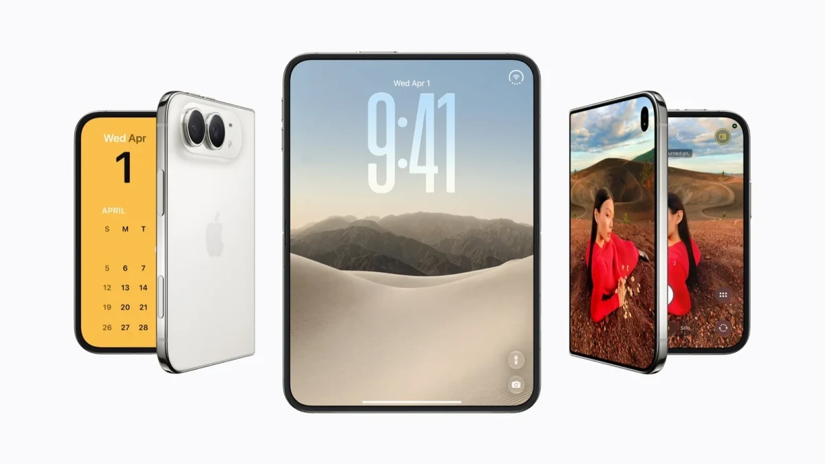 Katlanabilir iPhone Duo ve farklı ekran konumları