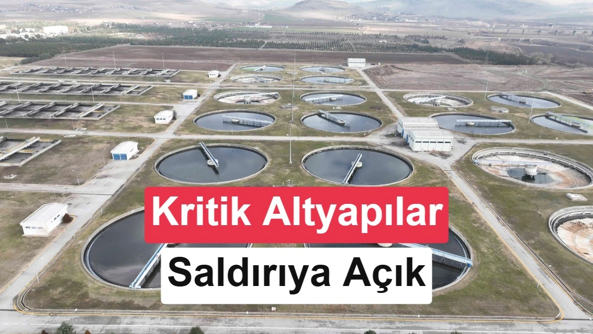 Kritik altyapıların saldırıya açık olabileceğini anlatan, dairesel su arıtma havuzlarının havadan görünümü