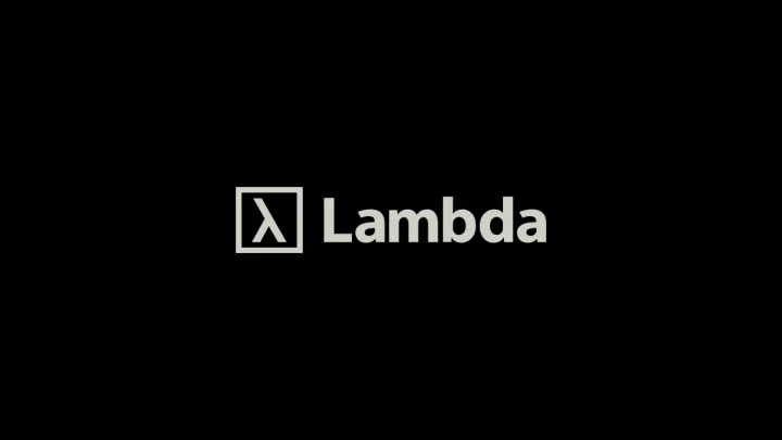 Siyah zemin üzerinde Lambda logosu