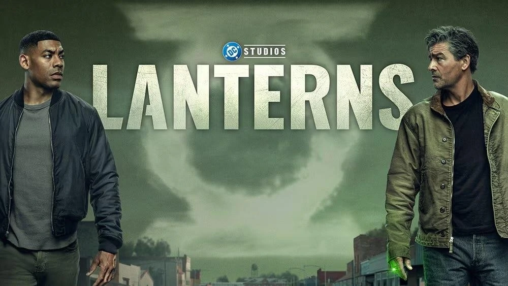 Lanterns dizisinin afişinde Hal Jordan ve John Stewart karakterleri