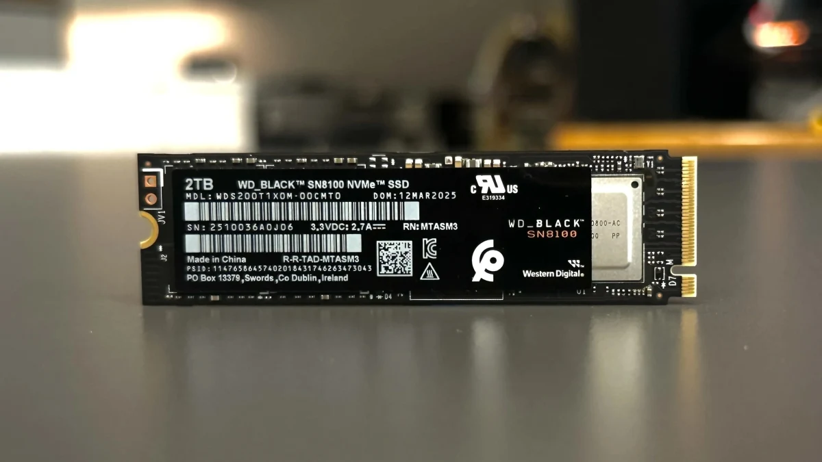 Yakın plan M.2 biçiminde SSD depolama birimi