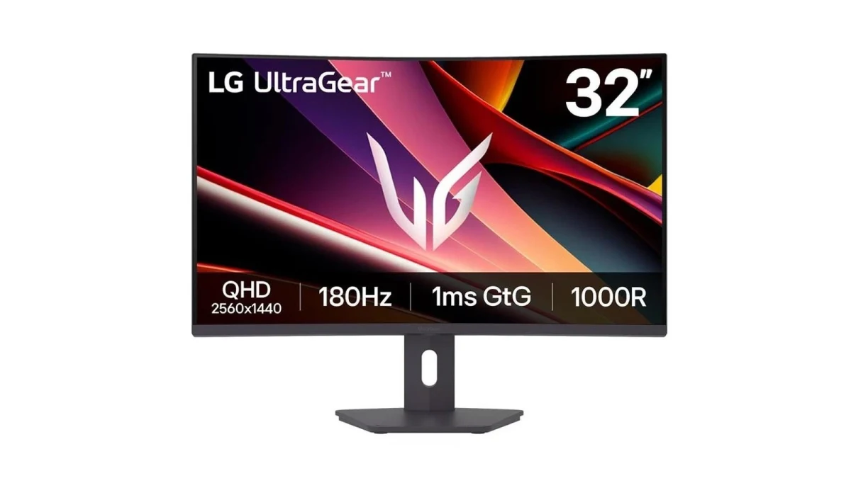 LG UltraGear 32G600A-B monitörün önden ürün görseli
