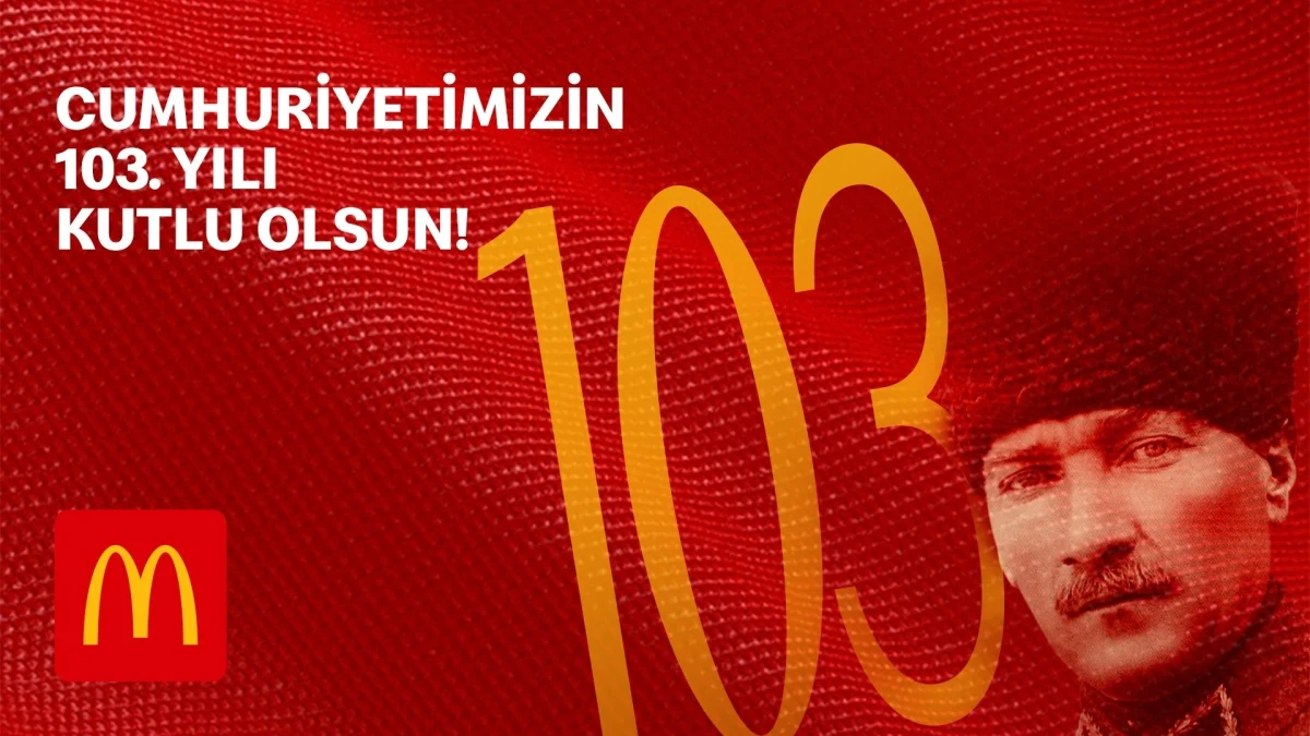 Cumhuriyetimizin 103. yılı kutlu olsun mesajı ve 103 sayısı