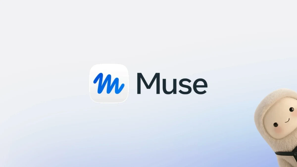 Muse logosunun yanında görünen küçük bir karakter