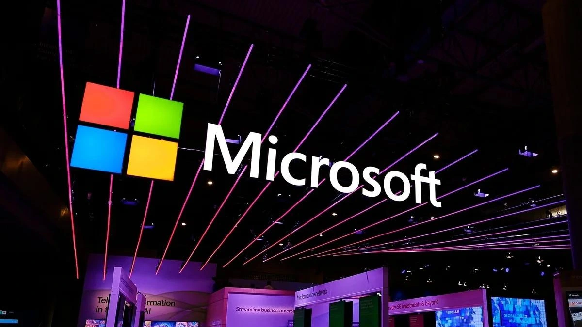 Microsoft logosu ve şirketin etkinlik alanı