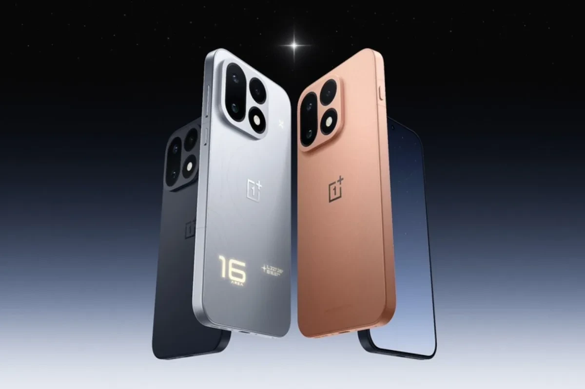 OnePlus 16 olarak tanımlanan telefon yatay tutulurken ekranda bir aksiyon oyunu görüntüleniyor.