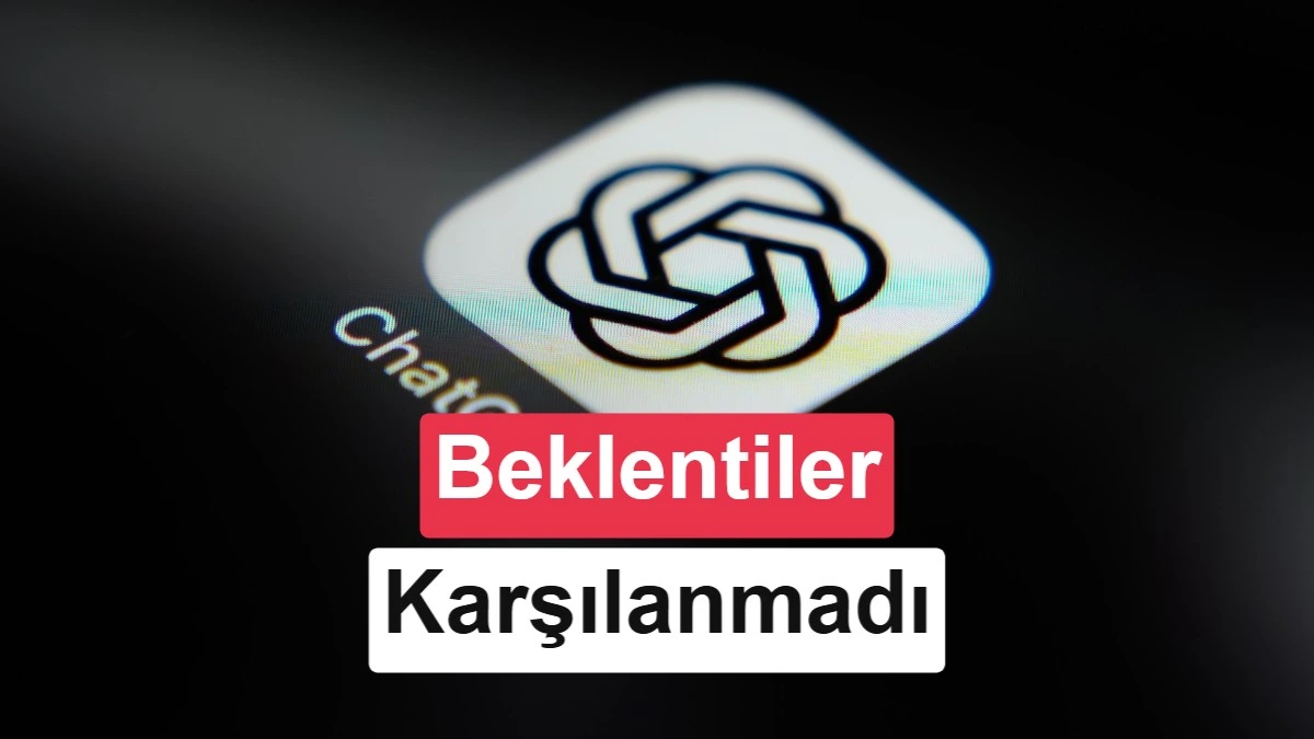 OpenAI logosu ve beklentilerin karşılanmadığını belirten görsel