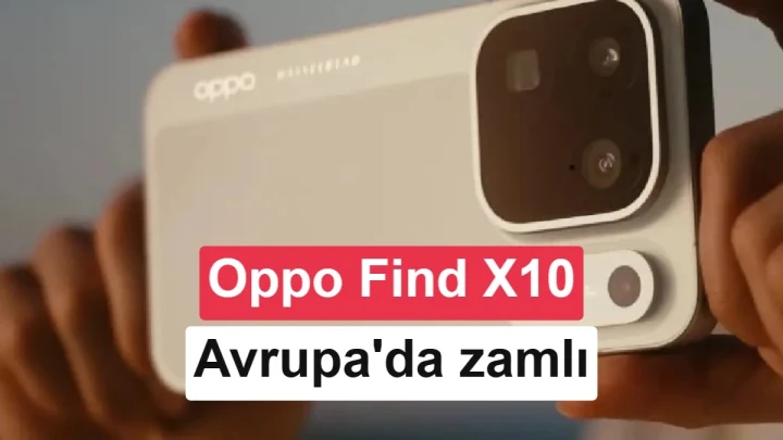 Beyaz renkli Oppo Find X10 Pro Max olduğu belirtilen telefonun arka yüzü