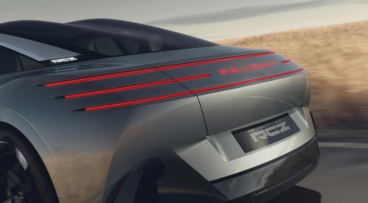 Peugeot RCZ Vision konseptinin arka tasarımı ve ışık imzası