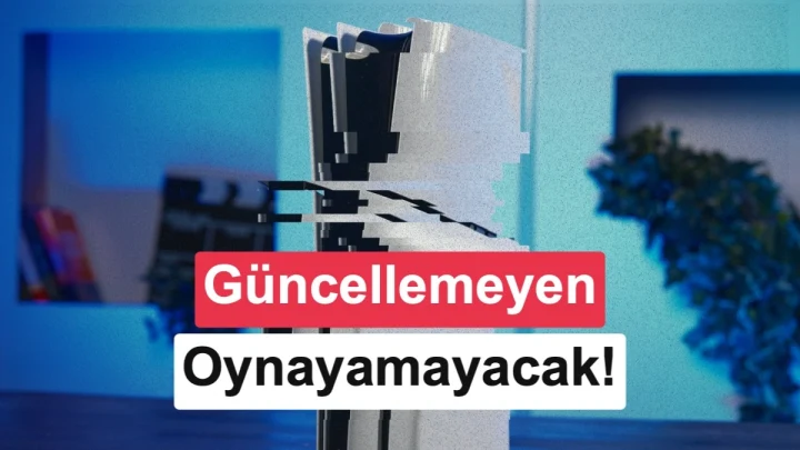 PS5 sistem yazılımını güncelleme ve ağ özelliklerini kullanma uyarısının yer aldığı ekran