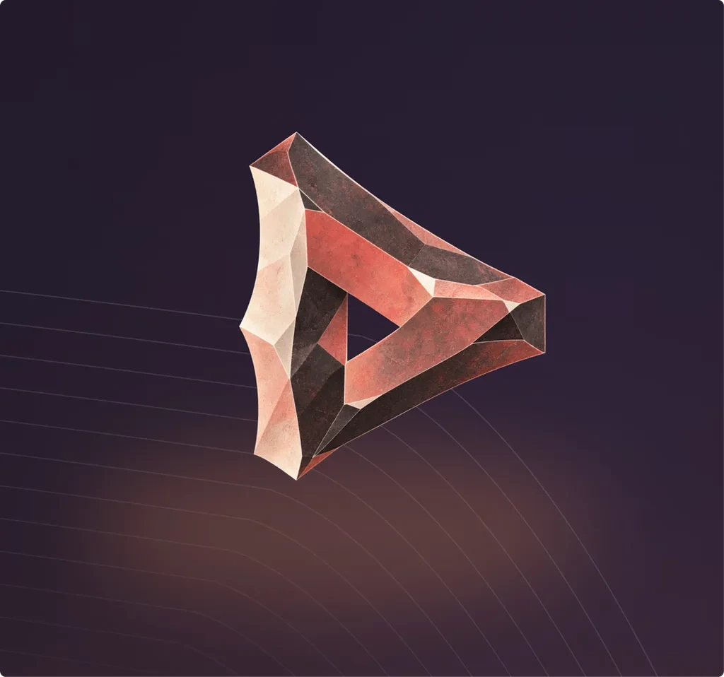 Recursive Flint için kullanılan geometrik biçimli logo görseli