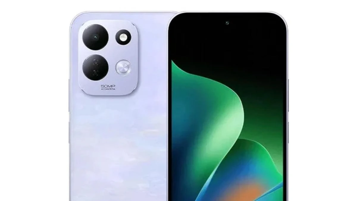 Lavanta renginde Redmi telefonun ön ve arka görünümü