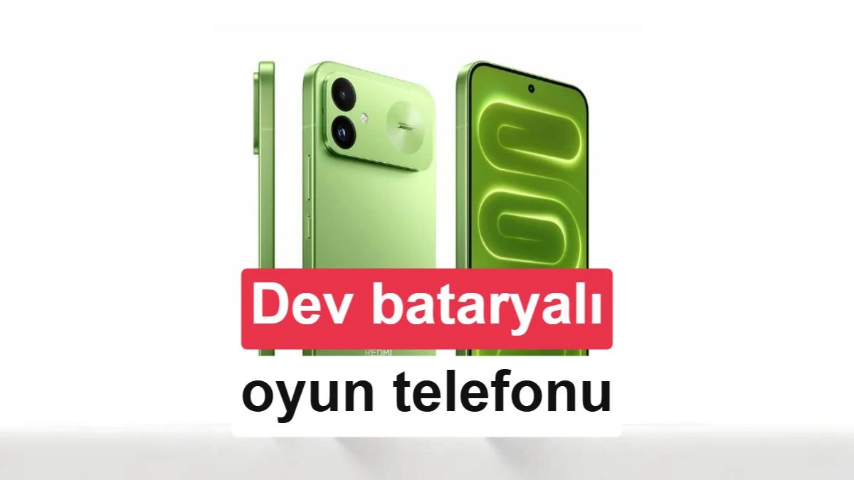 Yeşil Redmi K100 telefonun ön, arka ve yan yüzü