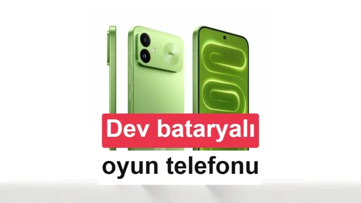 Yeşil Redmi K100 telefonun ön, arka ve yan yüzü