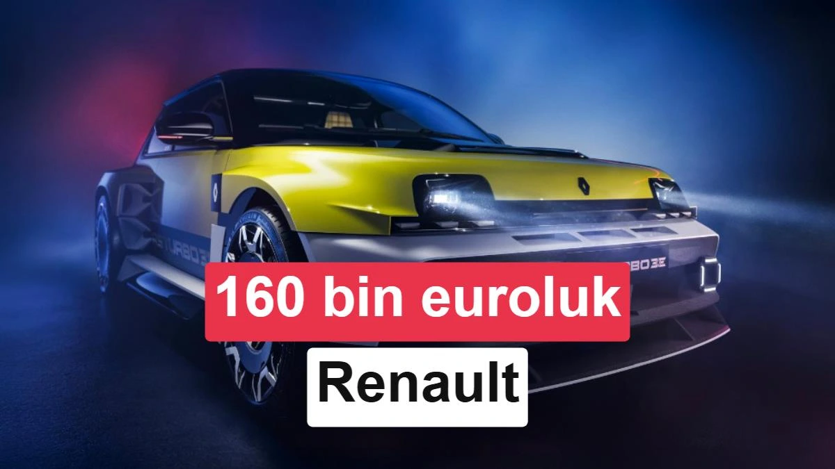 Sarı ve siyah Renault 5 Turbo 3E elektrikli otomobil