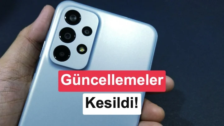 Samsung Galaxy A serisi telefonların güncelleme desteğinin sona erdiğini anlatan görsel
