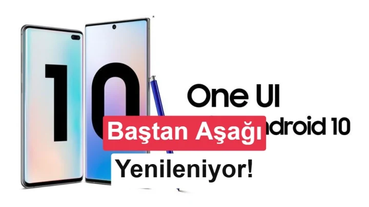 One UI arayüz tasarımını ve yenilenen simgeleri gösteren konsept görsel
