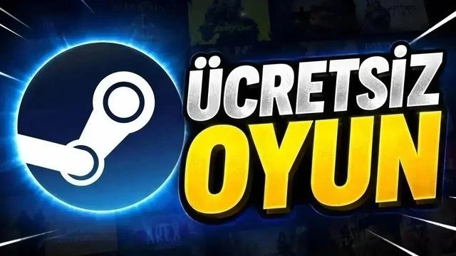 Steam logosu ve ücretsiz oyun yazısı