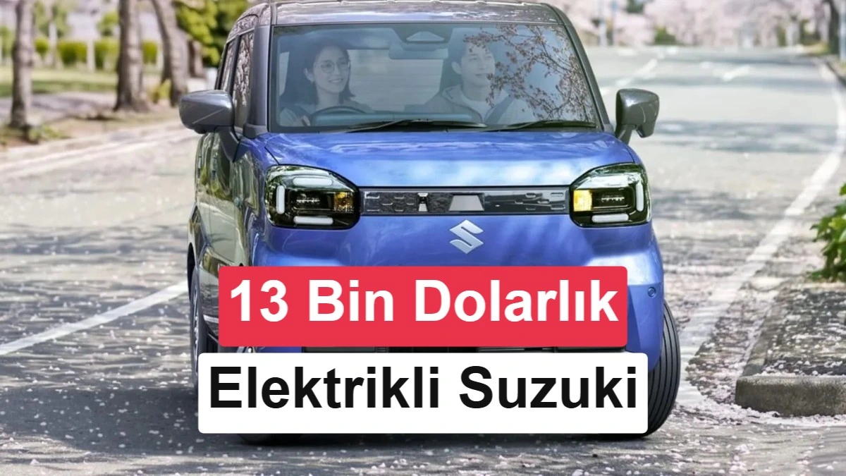 Mavi Suzuki e SKY elektrikli kei otomobil önden görünüm