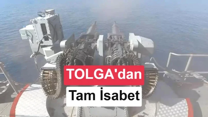 TCG BEYKOZ üzerindeki TOLGA sistemine ait çift namlulu 20 mm silahlar
