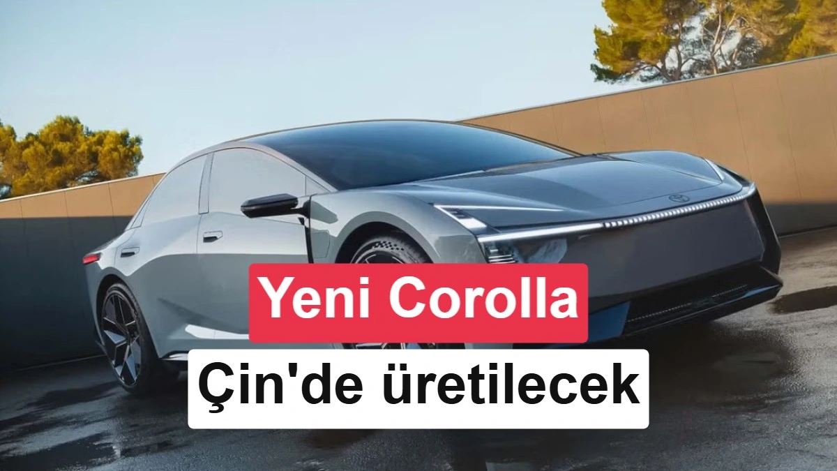 Toyota’nın Çin’de üretilmesi planlanan yeni Corolla tasarımını gösteren otomobil görseli